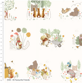 Craft Cotton Co. Meadow Tails – Peter Rabbit, 100 % Baumwolle, 45 x 55 cm breit, digital bedrucktes Fat Quarter zum Basteln, Quilten, Kinderbasteln